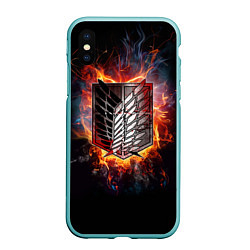 Чехол iPhone XS Max матовый Attack On Titan