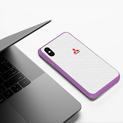 Чехол iPhone XS Max матовый MITSUBISHI SPORT, цвет: 3D-фиолетовый — фото 2