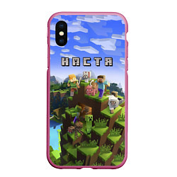 Чехол iPhone XS Max матовый Minecraft: Настя