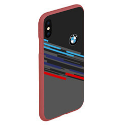 Чехол iPhone XS Max матовый BMW BRAND COLOR, цвет: 3D-красный — фото 2