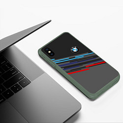 Чехол iPhone XS Max матовый BMW BRAND COLOR, цвет: 3D-темно-зеленый — фото 2