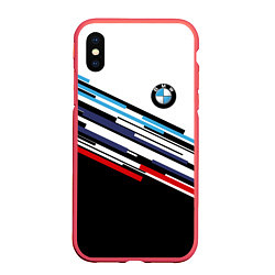 Чехол iPhone XS Max матовый BMW BRAND COLOR БМВ, цвет: 3D-красный