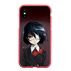 Чехол iPhone XS Max матовый Mei Misaki, цвет: 3D-красный