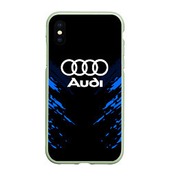 Чехол iPhone XS Max матовый Audi: Blue Anger