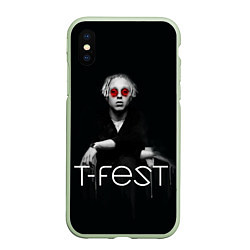 Чехол iPhone XS Max матовый T-Fest: Black Style, цвет: 3D-салатовый