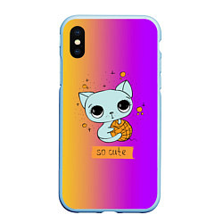 Чехол iPhone XS Max матовый So cutte, цвет: 3D-голубой