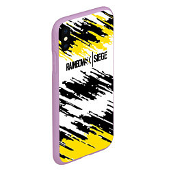 Чехол iPhone XS Max матовый Rainbow Six Siege: Yellow, цвет: 3D-сиреневый — фото 2