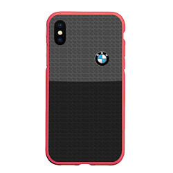Чехол iPhone XS Max матовый BMW SPORT, цвет: 3D-красный
