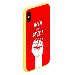 Чехол iPhone XS Max матовый FCSM: Win or Die, цвет: 3D-желтый — фото 2