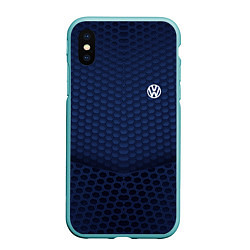 Чехол iPhone XS Max матовый Volkswagen: Sport Motors, цвет: 3D-мятный