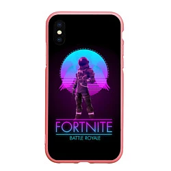 Чехол iPhone XS Max матовый Fortnite: Retro Battle Royale