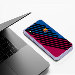 Чехол iPhone XS Max матовый FCB, цвет: 3D-светло-сиреневый — фото 2