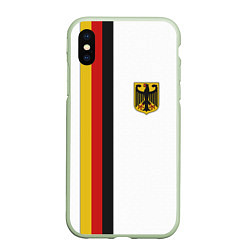 Чехол iPhone XS Max матовый I Love Germany, цвет: 3D-салатовый