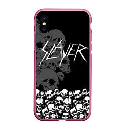 Чехол iPhone XS Max матовый Slayer: Dark Skulls