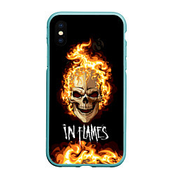 Чехол iPhone XS Max матовый In Flames, цвет: 3D-мятный
