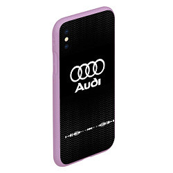 Чехол iPhone XS Max матовый Audi: Black Abstract, цвет: 3D-сиреневый — фото 2