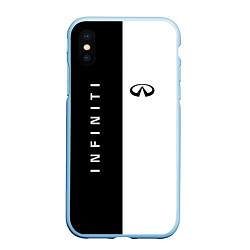 Чехол iPhone XS Max матовый Infiniti: Black & White, цвет: 3D-голубой