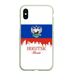 Чехол iPhone XS Max матовый Irkutsk: Russia, цвет: 3D-салатовый