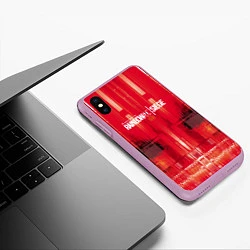 Чехол iPhone XS Max матовый R6S: Red Back, цвет: 3D-сиреневый — фото 2