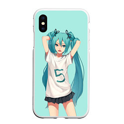 Чехол iPhone XS Max матовый Hatsune Miku