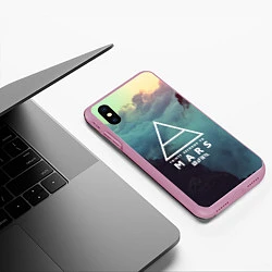 Чехол iPhone XS Max матовый 30 STM: Dark Heaven, цвет: 3D-розовый — фото 2