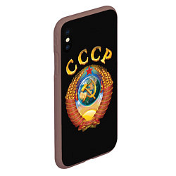 Чехол iPhone XS Max матовый Советский Союз, цвет: 3D-коричневый — фото 2