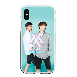 Чехол iPhone XS Max матовый Shownu & Kihyun