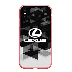 Чехол iPhone XS Max матовый Lexus sport geometry, цвет: 3D-баблгам