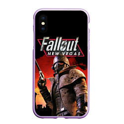 Чехол iPhone XS Max матовый Fallout: New Vegas, цвет: 3D-сиреневый