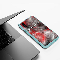 Чехол iPhone XS Max матовый Bon Jovi, цвет: 3D-мятный — фото 2