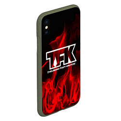 Чехол iPhone XS Max матовый Thousand Foot Krutch: Red Flame, цвет: 3D-темно-зеленый — фото 2