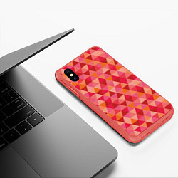 Чехол iPhone XS Max матовый Hipster Red, цвет: 3D-красный — фото 2