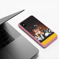 Чехол iPhone XS Max матовый Allj: Off White, цвет: 3D-малиновый — фото 2