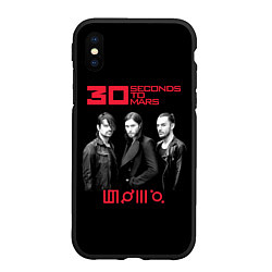 Чехол iPhone XS Max матовый 30 STM Band, цвет: 3D-черный