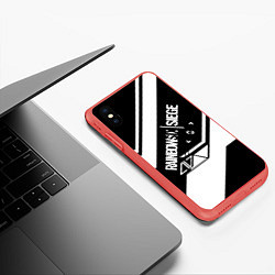 Чехол iPhone XS Max матовый RAINBOW SIX SIEGE R6S, цвет: 3D-красный — фото 2