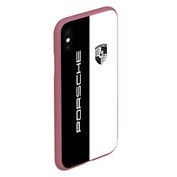 Чехол iPhone XS Max матовый Porsche Design, цвет: 3D-малиновый — фото 2