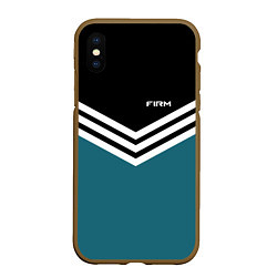 Чехол iPhone XS Max матовый Firm 90s: Arrows Style, цвет: 3D-коричневый