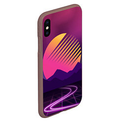 Чехол iPhone XS Max матовый Digital Sun, цвет: 3D-коричневый — фото 2