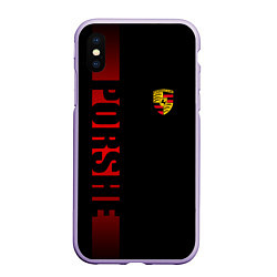 Чехол iPhone XS Max матовый Porsche: Red Line