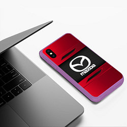 Чехол iPhone XS Max матовый Mazda Sport, цвет: 3D-фиолетовый — фото 2