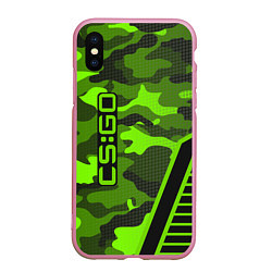 Чехол iPhone XS Max матовый CS:GO Light Green Camo