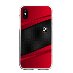 Чехол iPhone XS Max матовый BMW Sport, цвет: 3D-белый