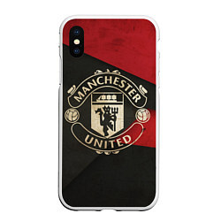 Чехол iPhone XS Max матовый FC Man United: Old Style