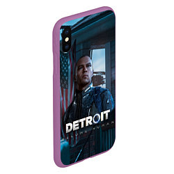 Чехол iPhone XS Max матовый Detroit: Markus, цвет: 3D-фиолетовый — фото 2