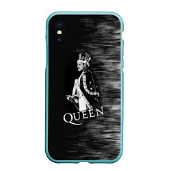 Чехол iPhone XS Max матовый Black Queen, цвет: 3D-мятный