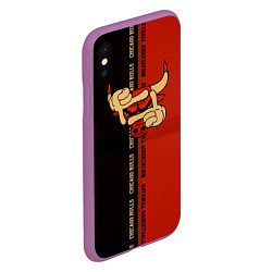 Чехол iPhone XS Max матовый NBA. Chicago Bulls, цвет: 3D-фиолетовый — фото 2