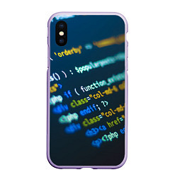 Чехол iPhone XS Max матовый Programming Collection, цвет: 3D-светло-сиреневый