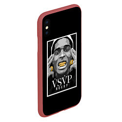 Чехол iPhone XS Max матовый ASAP Rocky: Gold Edition, цвет: 3D-красный — фото 2