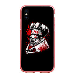 Чехол iPhone XS Max матовый Pudge Chef, цвет: 3D-баблгам