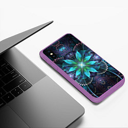 Чехол iPhone XS Max матовый Астральная мандала, цвет: 3D-фиолетовый — фото 2